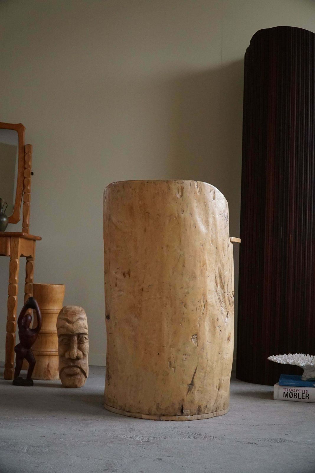 Wabi Sabi Stump Chair In Solid Birch By A Swedish Cabinetmaker Modern 1950s photo 1463.0