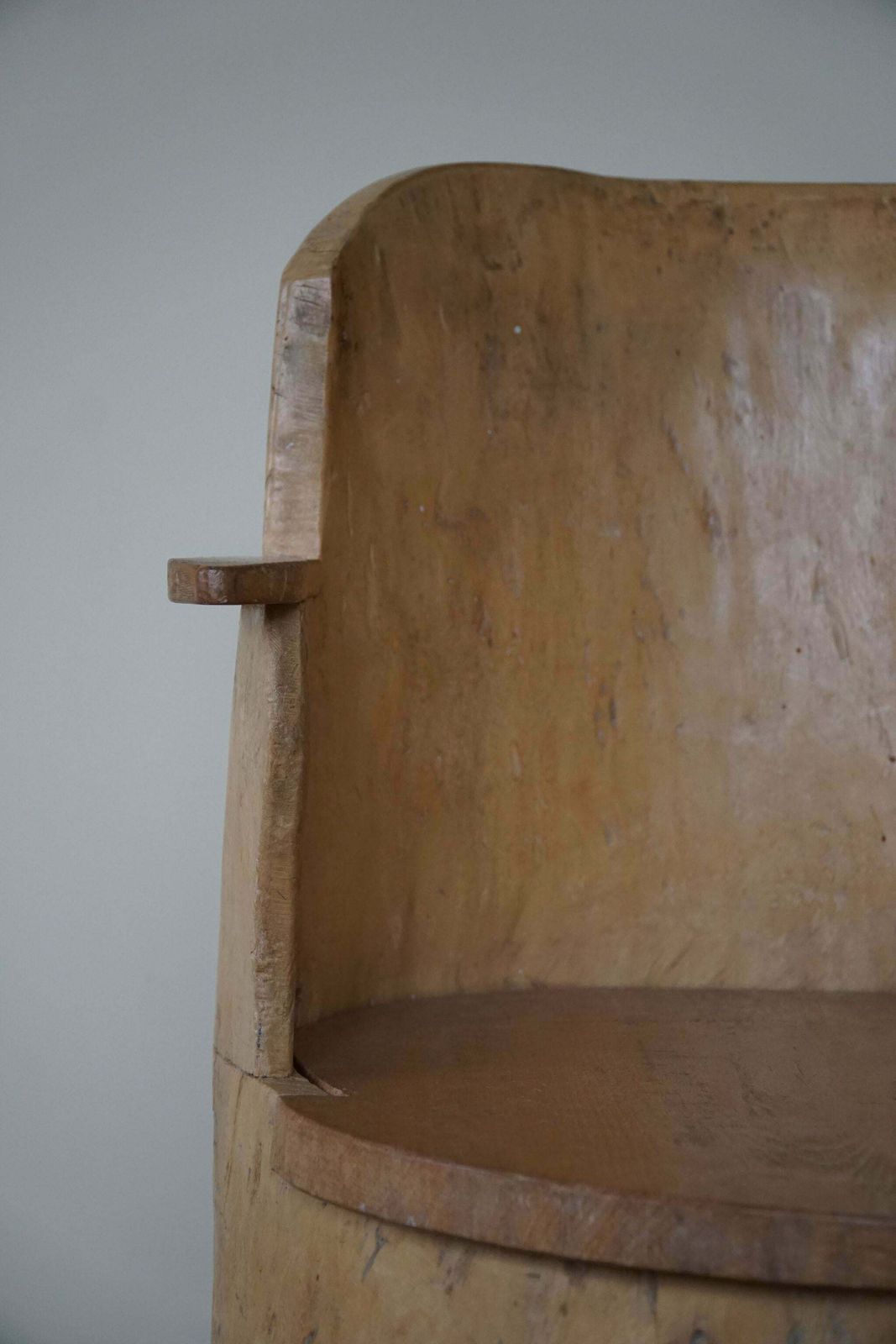 1463.0 Wabi Sabi Stump Chair In Solid Birch By A Swedish Cabinetmaker Modern 1950s photo
