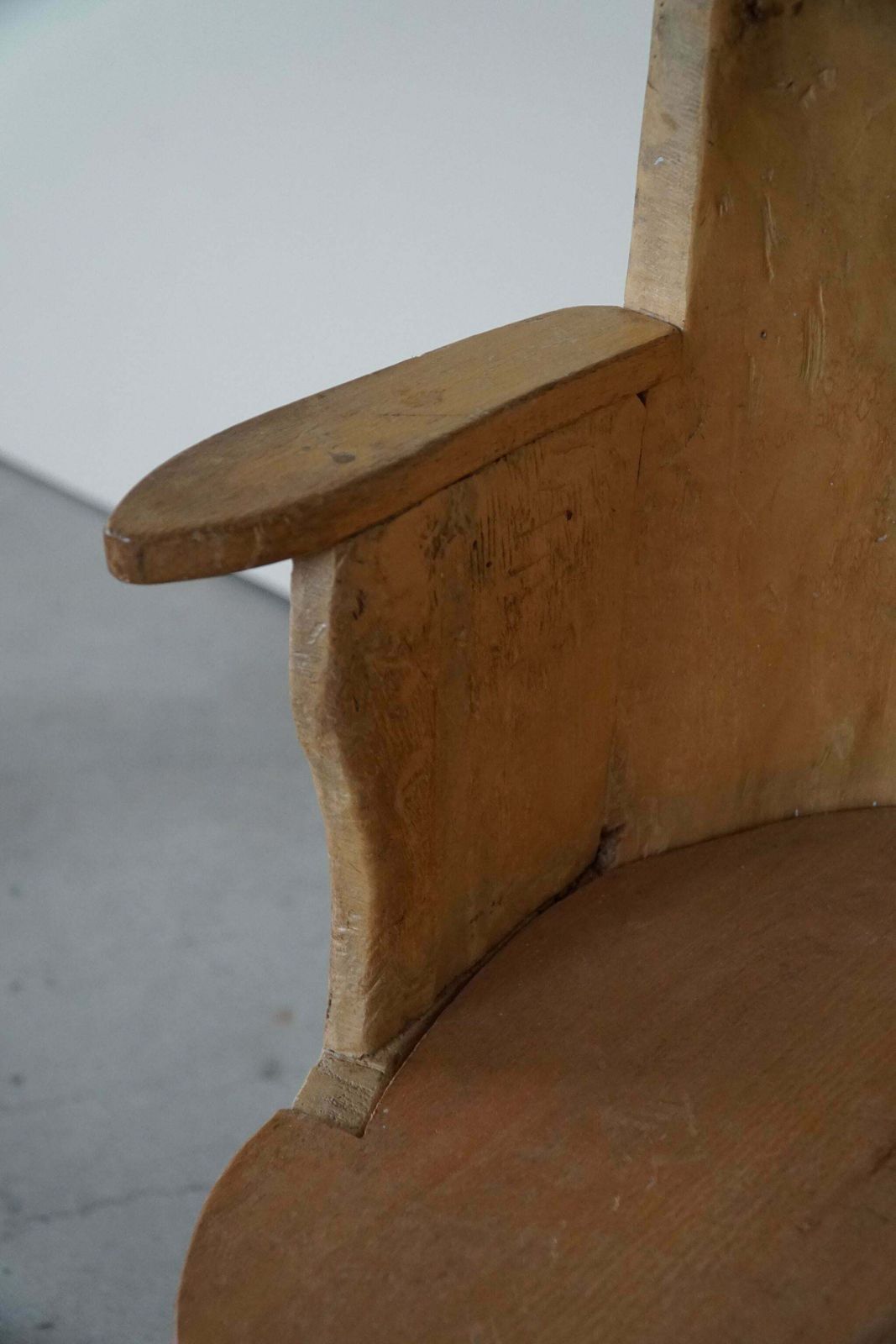 photo vinterior Wabi Sabi Stump Chair In Solid Birch By A Swedish Cabinetmaker Modern 1950s