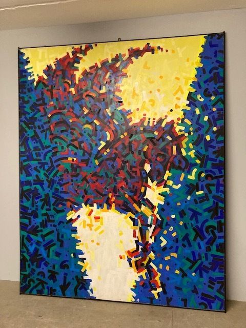 Unique Contemporary Art Painting "Pegasus" From The 80s, photo furniture
