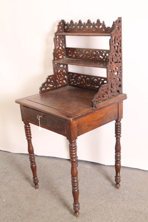 Delightful Antique Writing Desk / Table Emilian Walnut Louis Philippe 1850 !! photo Furniture