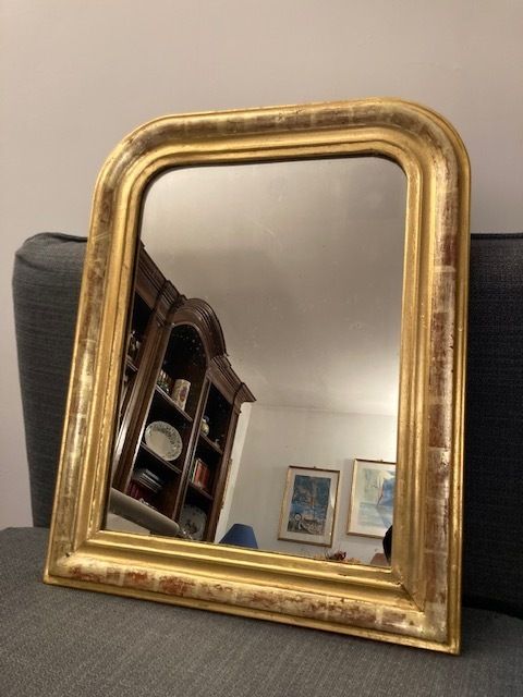 Antique Gilded Mirror From The 19th Century France,