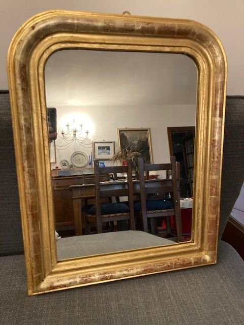 Antique Gilded Mirror From The 19th Century France, photo furniture