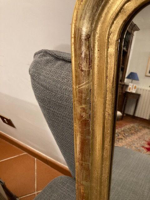 Antique Gilded Mirror From The 19th Century France, photo vintage