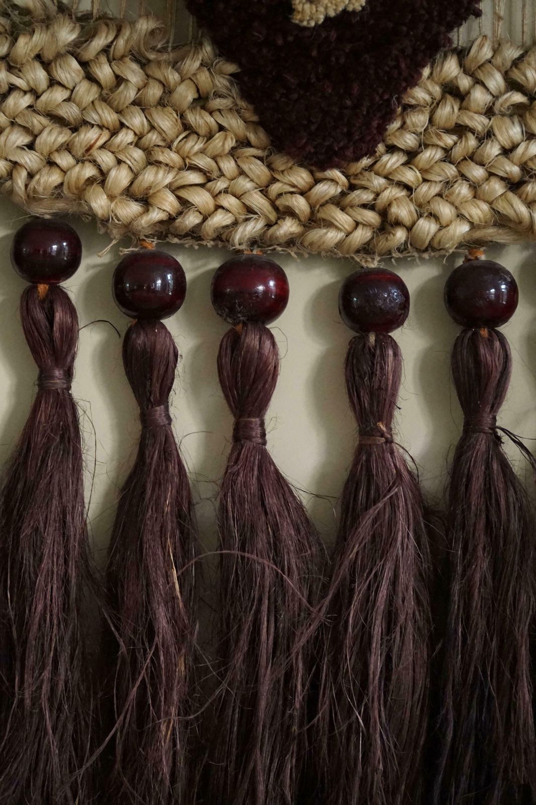 Handmade Bohemian Vintage Rug In Jute, Made In India, Late 20th Century photo vinterior