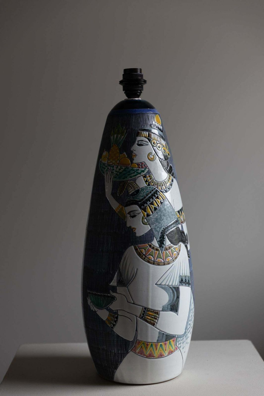 Marian Zawadzki "Oryx" Unique Floor Lamp, Tilgmans Ceramics, Sweden, Dated 1963 photo Lighting