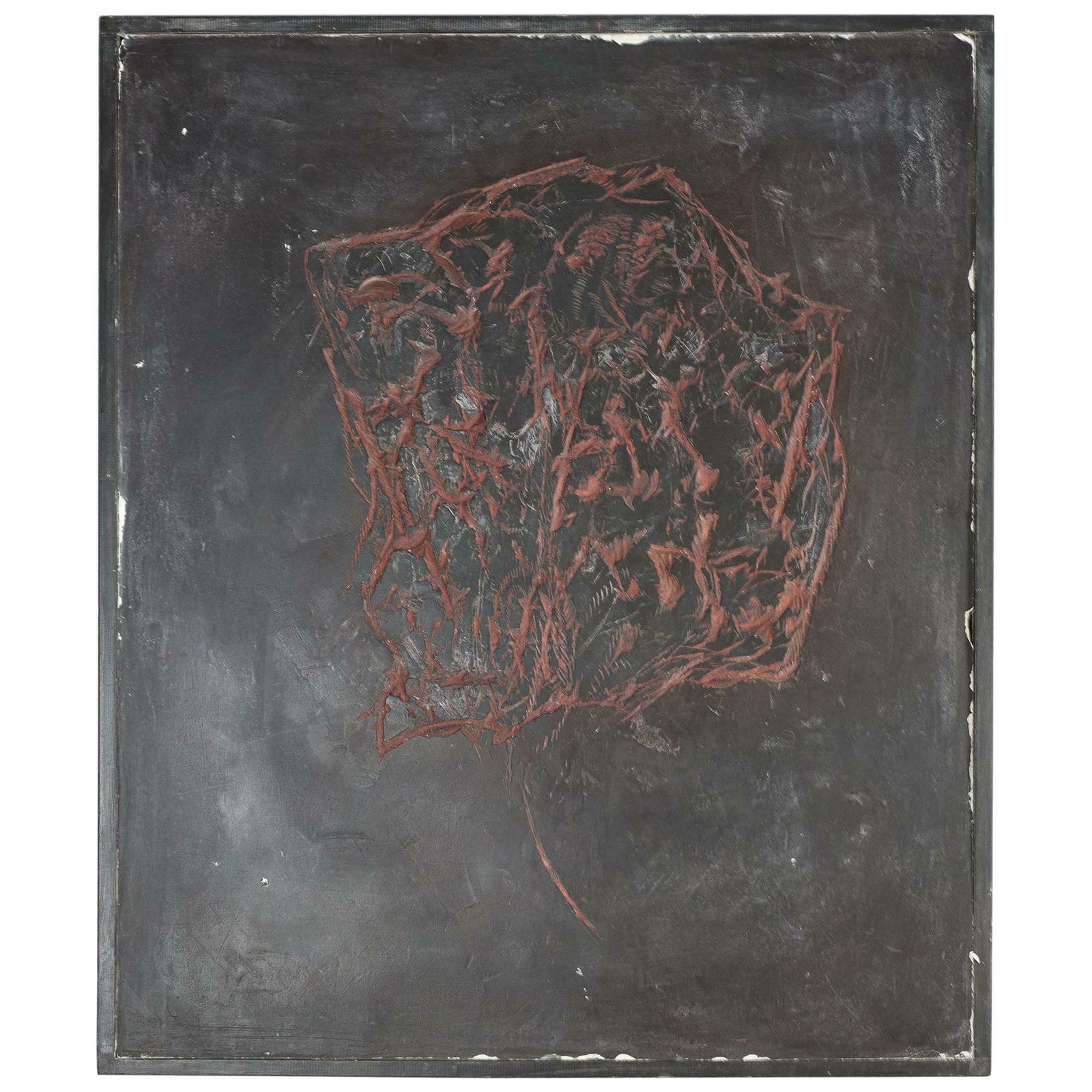 Late 20th Century Wall Art "Placenta" By Danish Artist John Olsen, Juli 1991