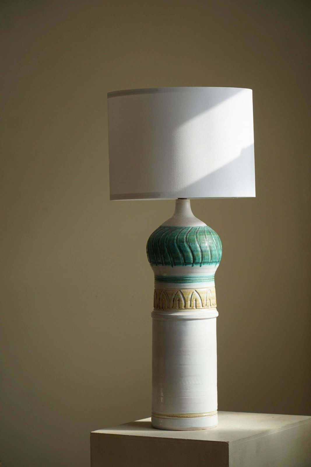 Danish Modern Decorative Ceramic Floor Lamp, Made In 1970s photo 843.0