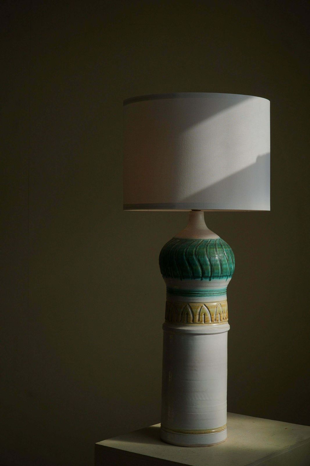 Danish Modern Decorative Ceramic Floor Lamp, Made In 1970s photo buy