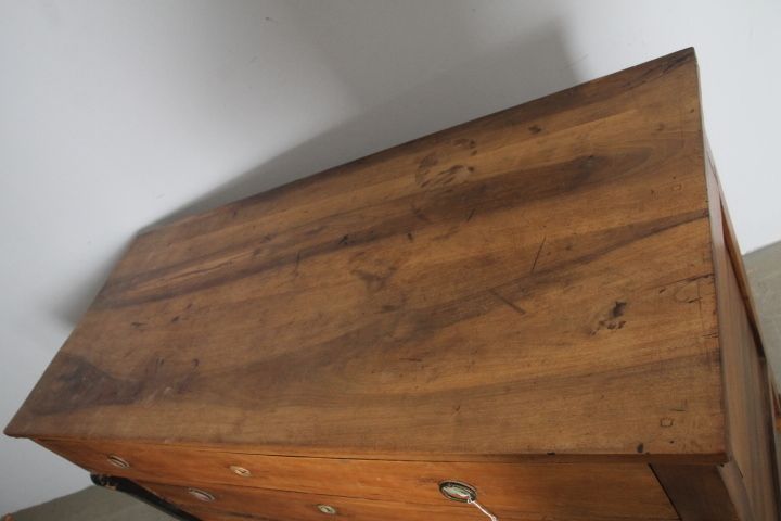 photo vinterior Ancient Chest Of Drawers Empire Chest Of Drawers From The Early 1800s In Solid Emilia Walnut. L Cm 133 X 57