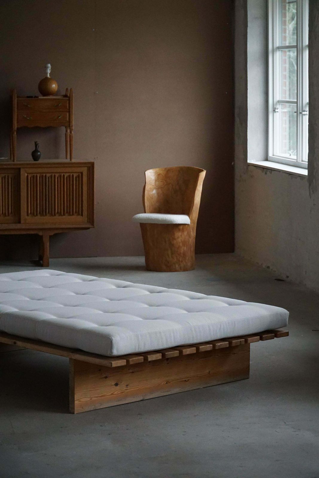 Danish Modern Daybed, Reupholstered, Made In Pine, By Nyt I Bo, 1970s photo vintage