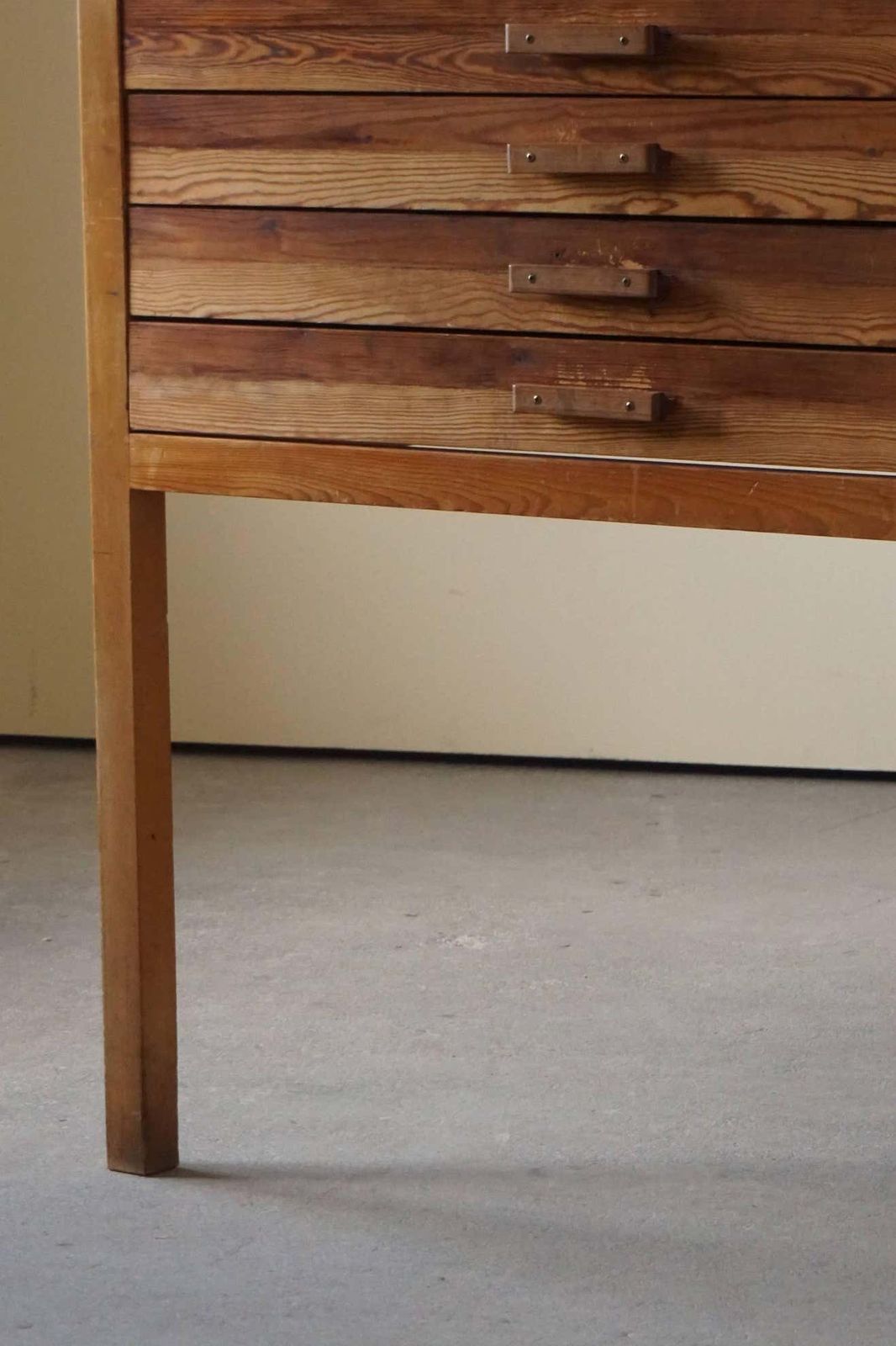 Mid Century Large Danish Drawing Cabinet Made In Pine And Beech 1960s photo vinterior