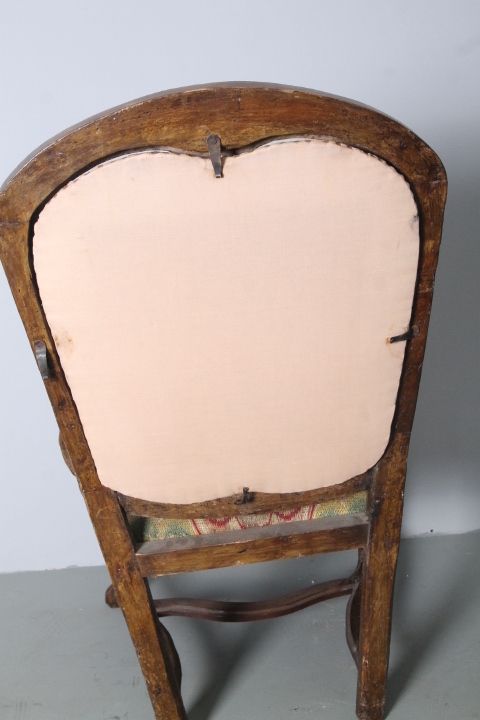 Ancient Genoa Armchair Louis XIV End Of 600. Italy Solid Walnut. photo vinterior