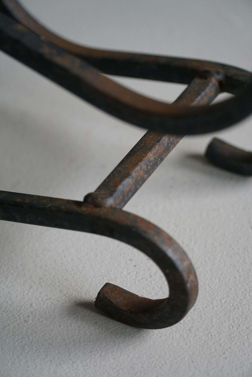 photo furniture Vintage Sculptural Wine / Magazine Rack In Cast Iron, French Art Deco   1930s