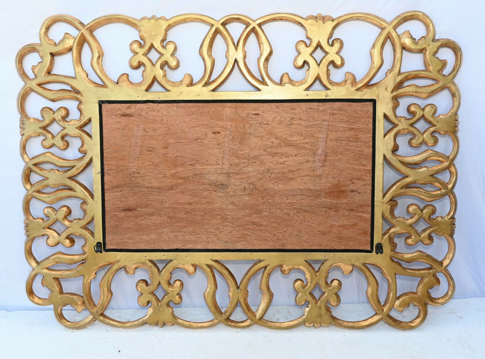 Gilt Gothic Mantle Mirror   Glass Gilded Frame English Interiors photo vinterior