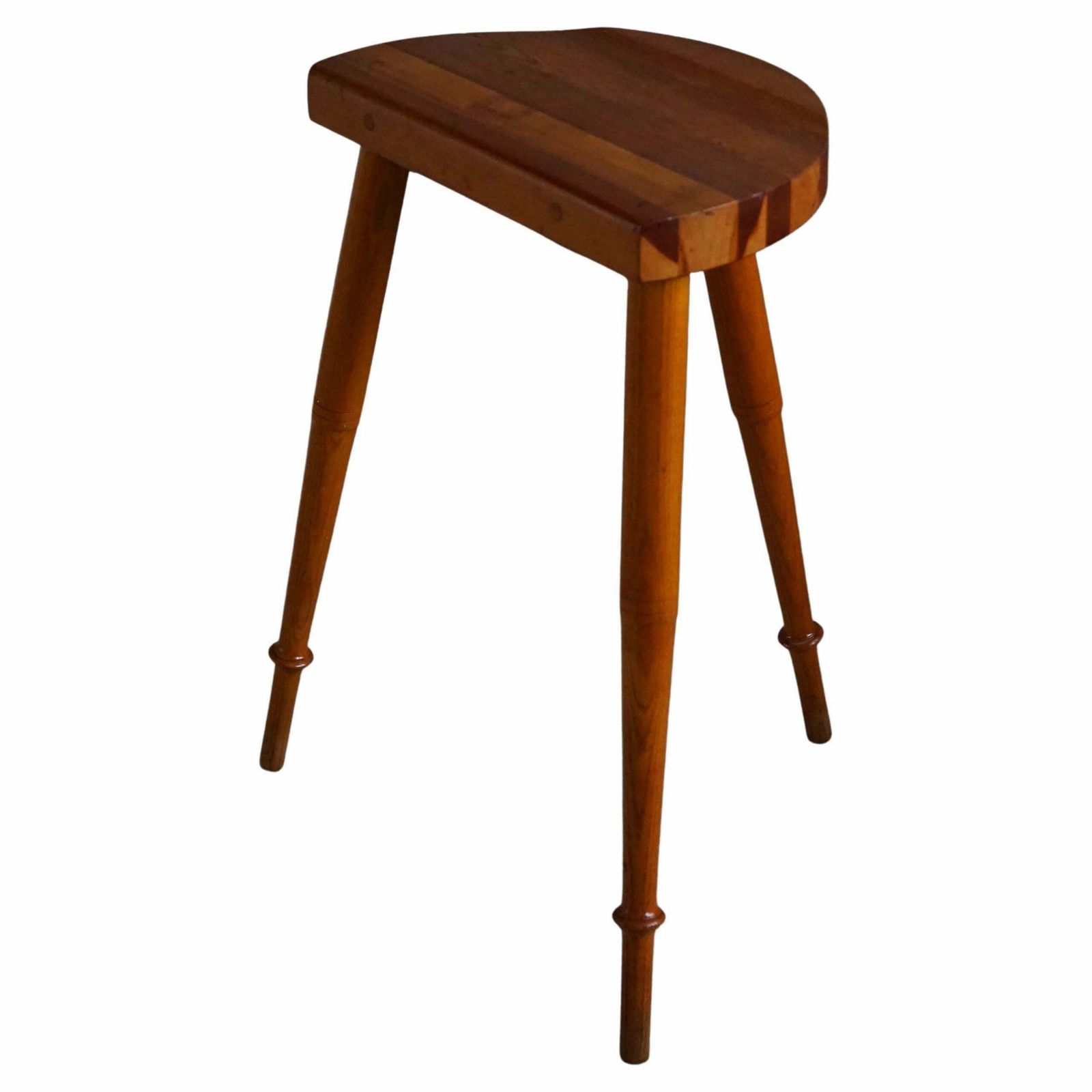Tall Tripod Stool In Solid Pine, By A Danish Cabinetmaker, Mid Century, Ca 1960s £495.99