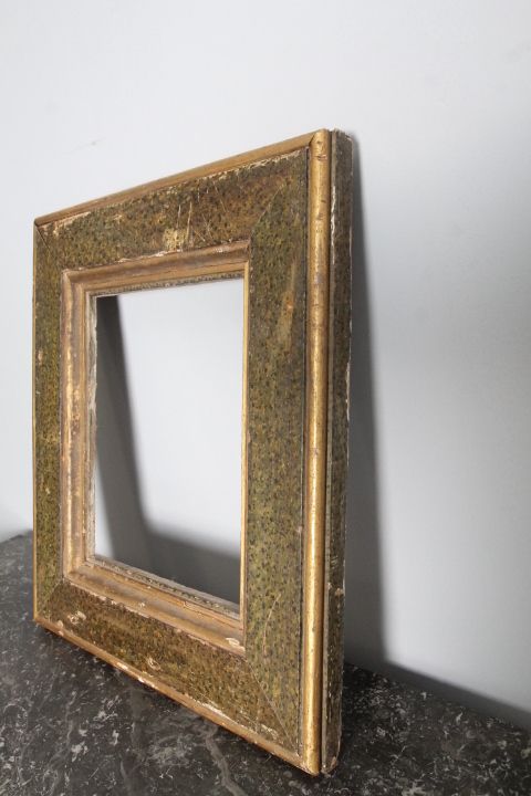 Ancient Splendid Wooden Frame Painted In Faux Marble From The 17th Century. photo furniture