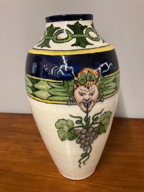 Antique Art Nouveau Majolica Vase Pasquali Umbertide 1910 Taste