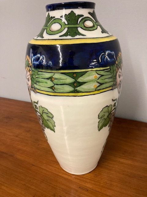 photo furniture Antique Art Nouveau Majolica Vase Pasquali Umbertide 1910 Taste