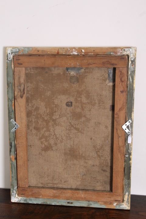 photo furniture Ancient Lady Oil On Canvas From The 18th Century Tuscan School. Painted Antique