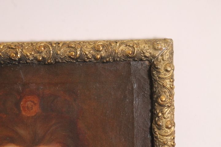 photo buy Ancient Lady Oil On Canvas From The 18th Century Tuscan School. Painted Antique