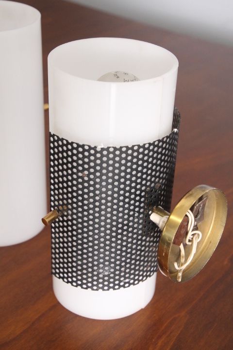 Pair Of Modern Stilnovo Wall Lights From The 50s. Vintage With A Beautiful Double Light Beam Design !! photo furniture