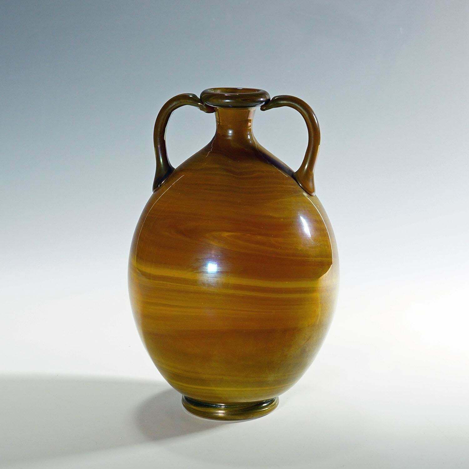 Vetro Calcedonio Vaas Van Napoleone Martinuzzi Voor Venini Murano, Ca. Jaren 1930 photo furniture