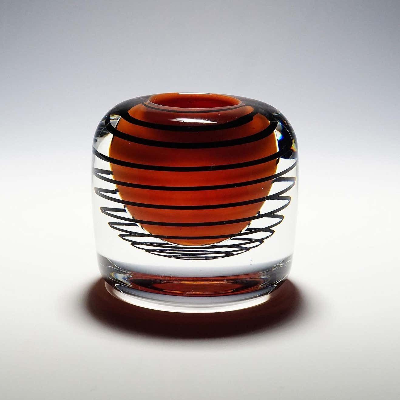 Massive Expo Vase By Olle Alberius For Orrefors Sweden 1973 photo furniture