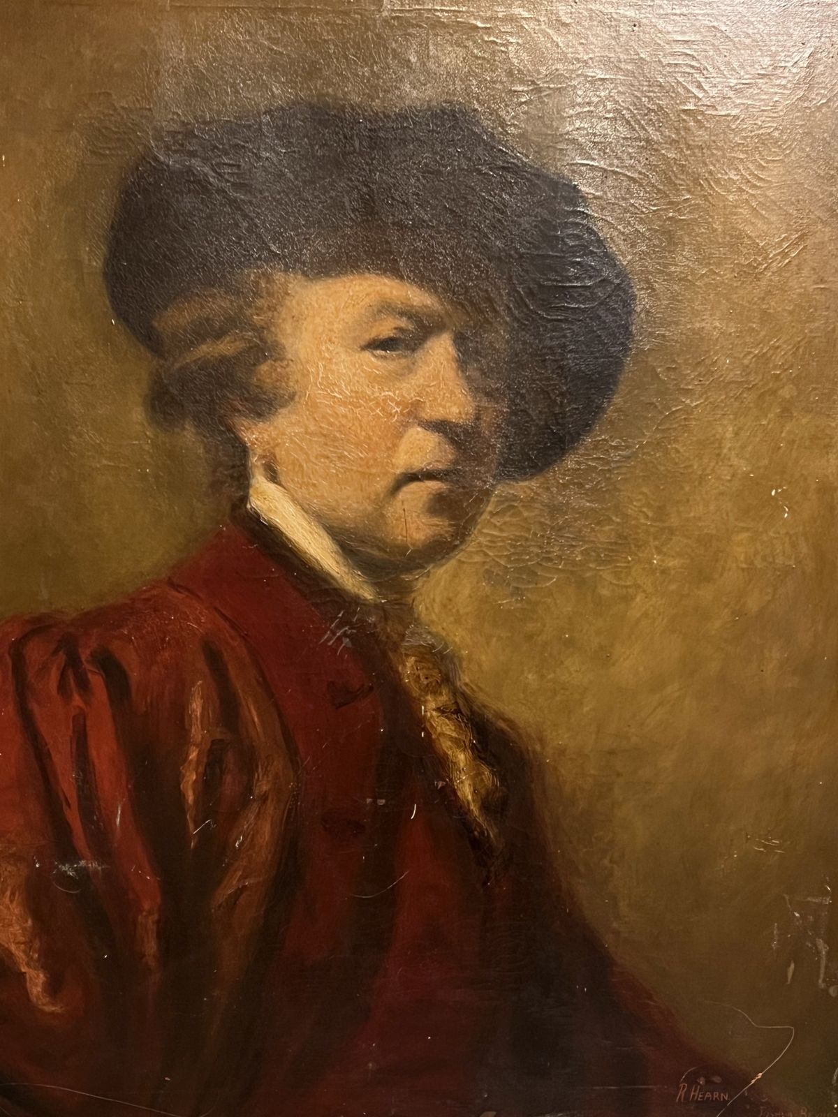 5750.0 Early 19th Century Fine Art Portrait Of  Sir Joshua Reynolds By Artist R Hearn photo
