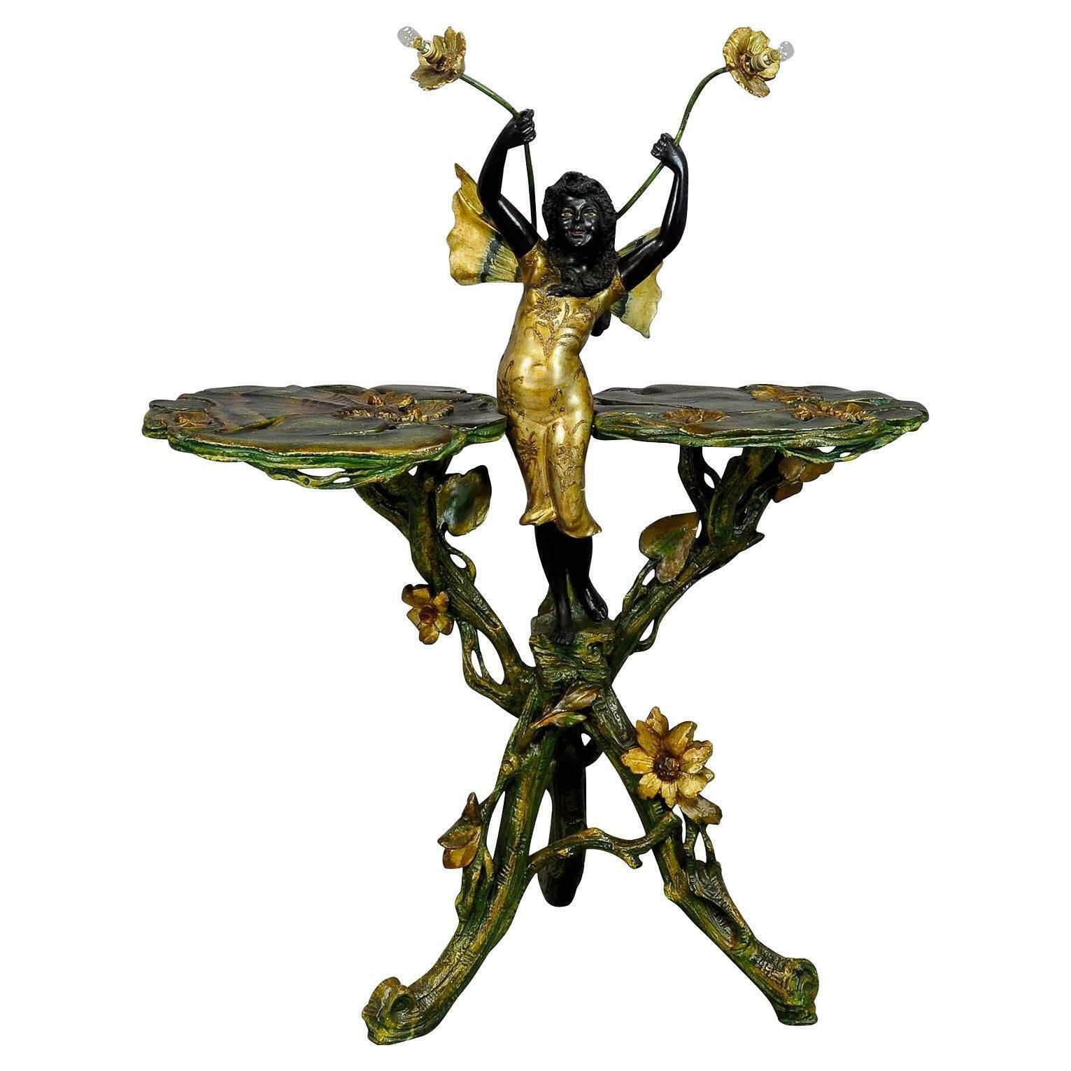 19th Century Venetian Grotto Table With Fairy Tale Elf photo furniture