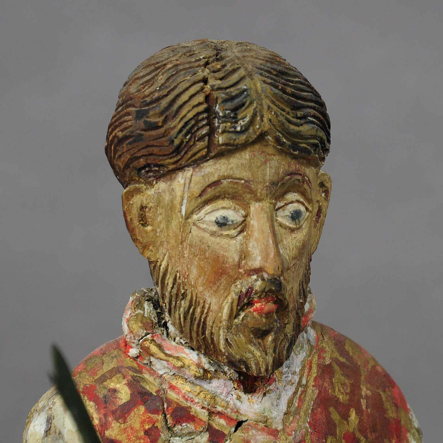 Wooden Carved Sculpture Of A Saint, Circa 1850 photo 1249.0