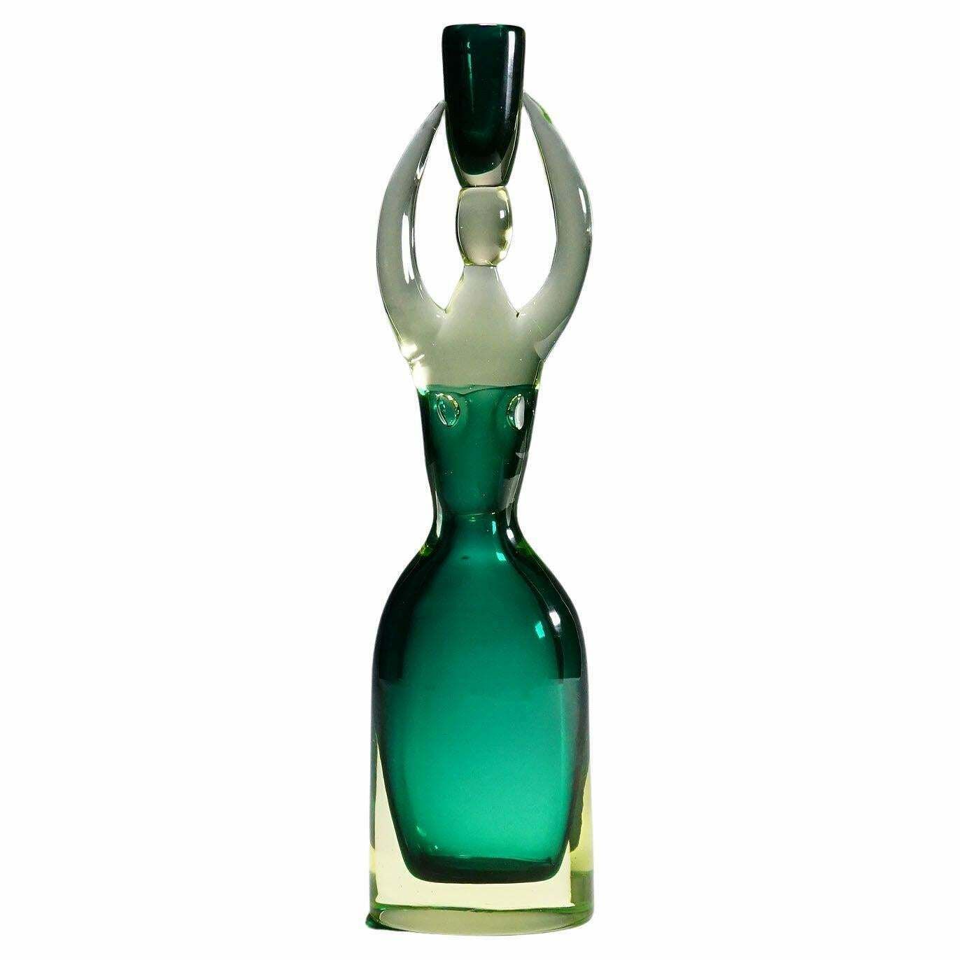 Large Cenedese (Attr.) Sommerso Glas Candle Stick Designed By Antonio Da Ros photo vintage