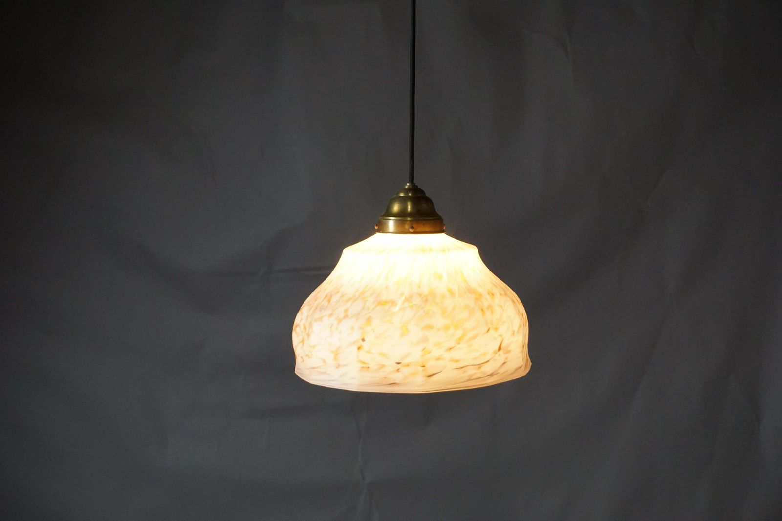 Vintage Pendant Light With White And Antique Pink Glass Shade, Circa 1950 photo buy