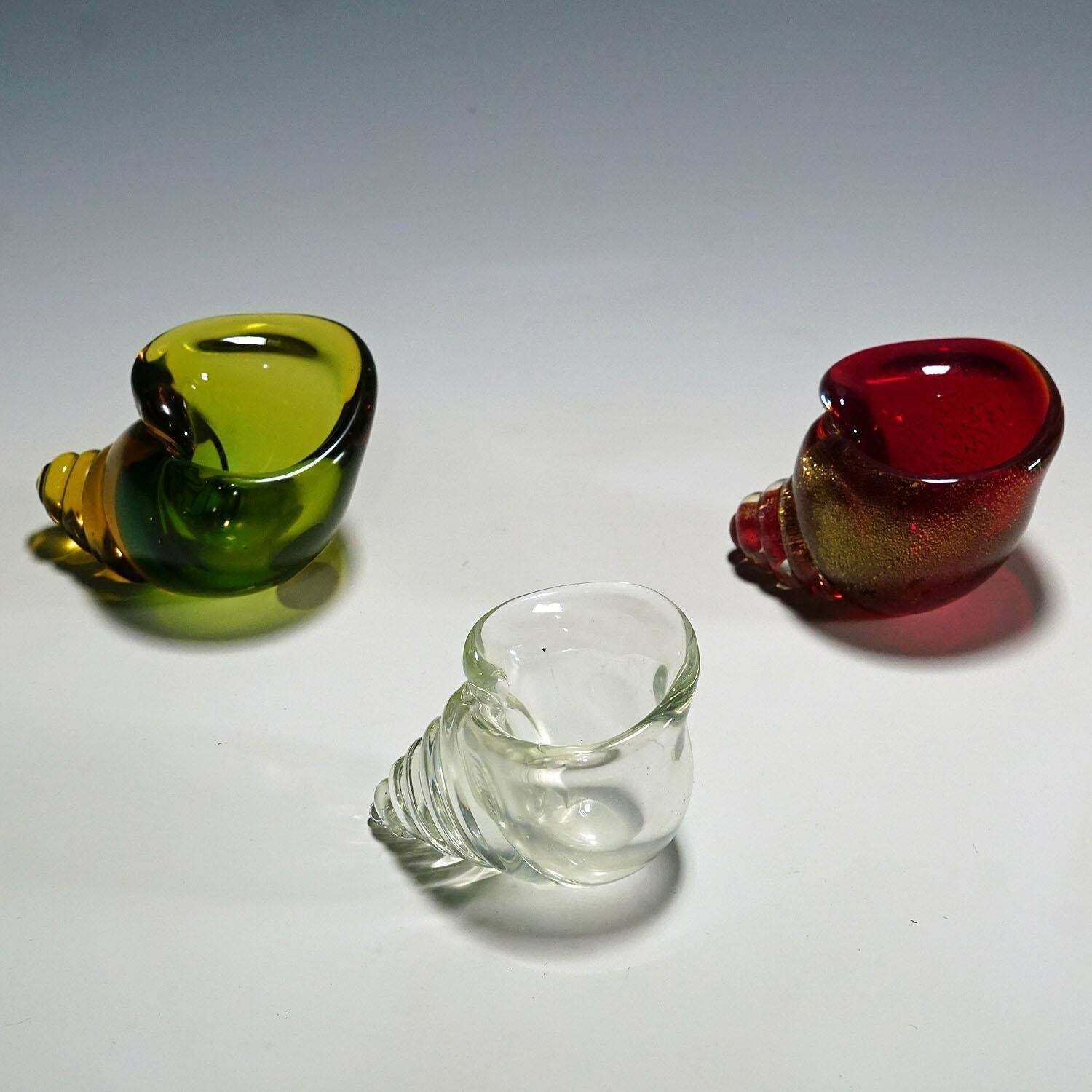 photo for sale Collection Of 11 Murano Art Glass Cornucopia By Seguso 1950s 60s