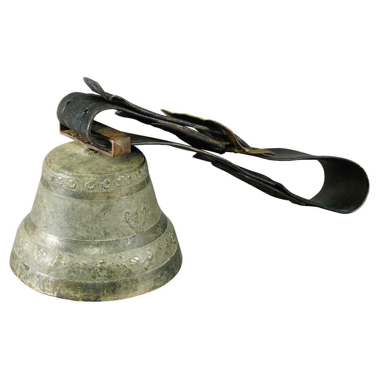 Antique Casted Bronze Cow Bell Made In Switzerland, Ca. 1930 photo buy