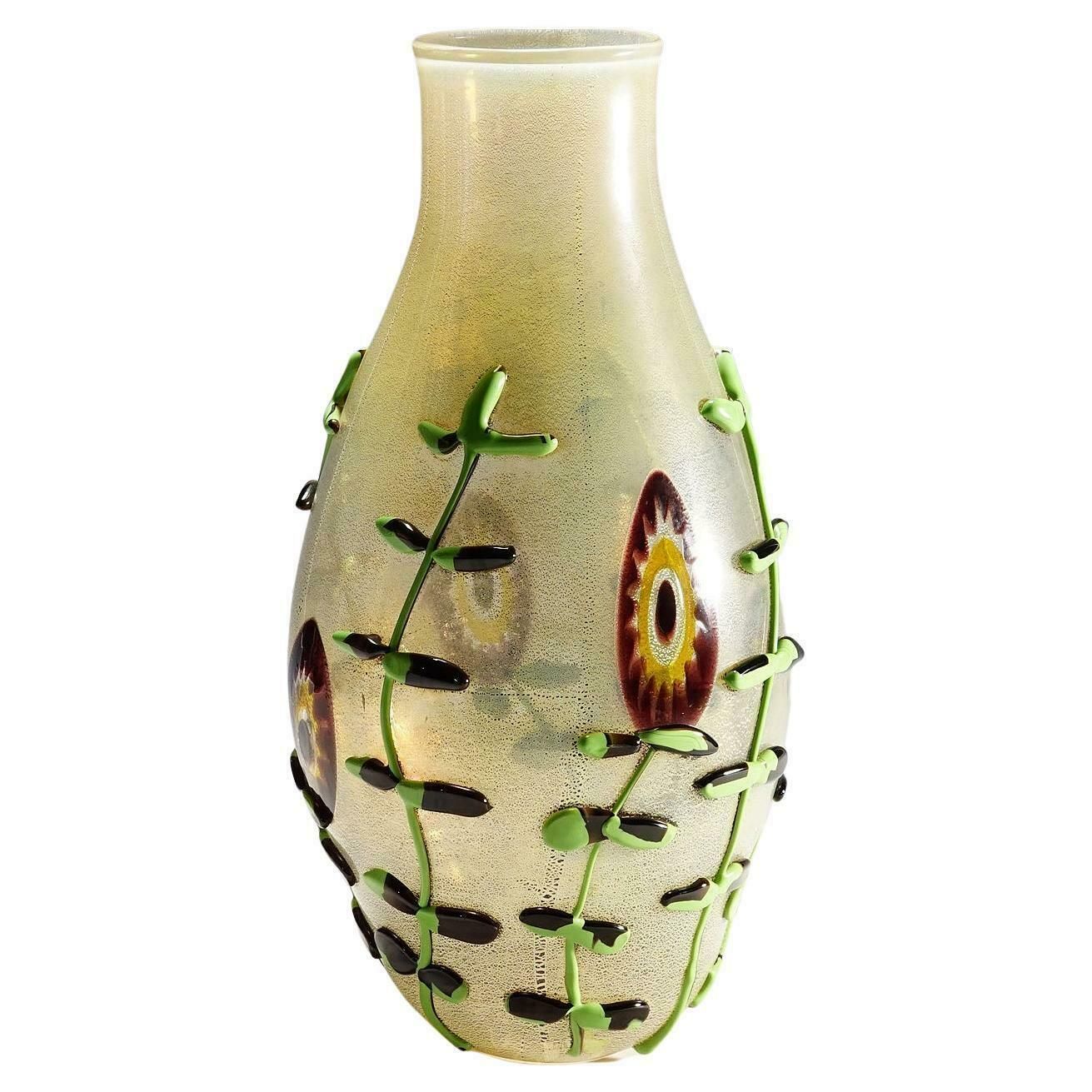 Monumental Art Glass Vase By Licio Zanetti, Murano Ca. 1970s