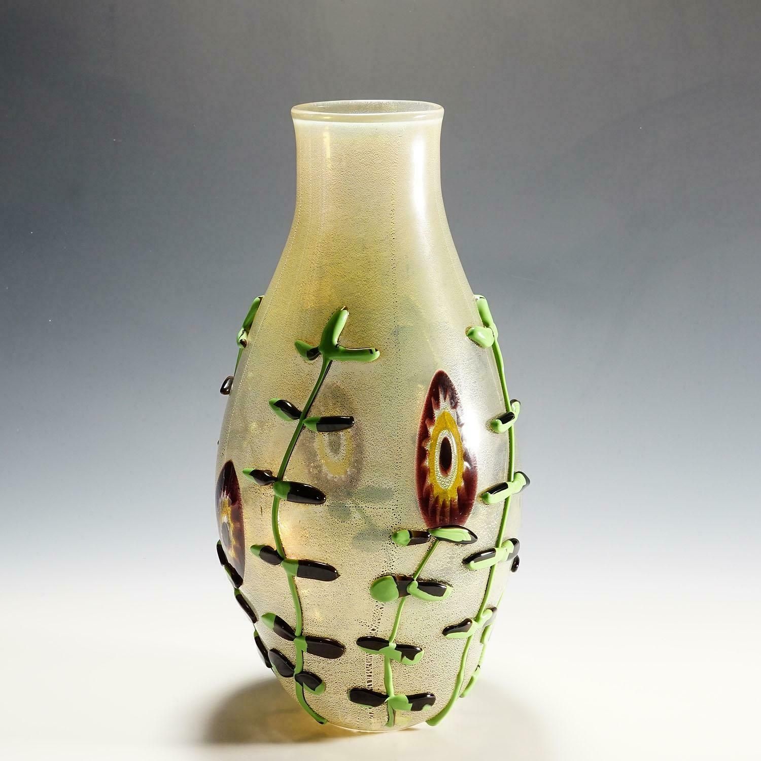 Monumental Art Glass Vase By Licio Zanetti, Murano Ca. 1970s photo furniture