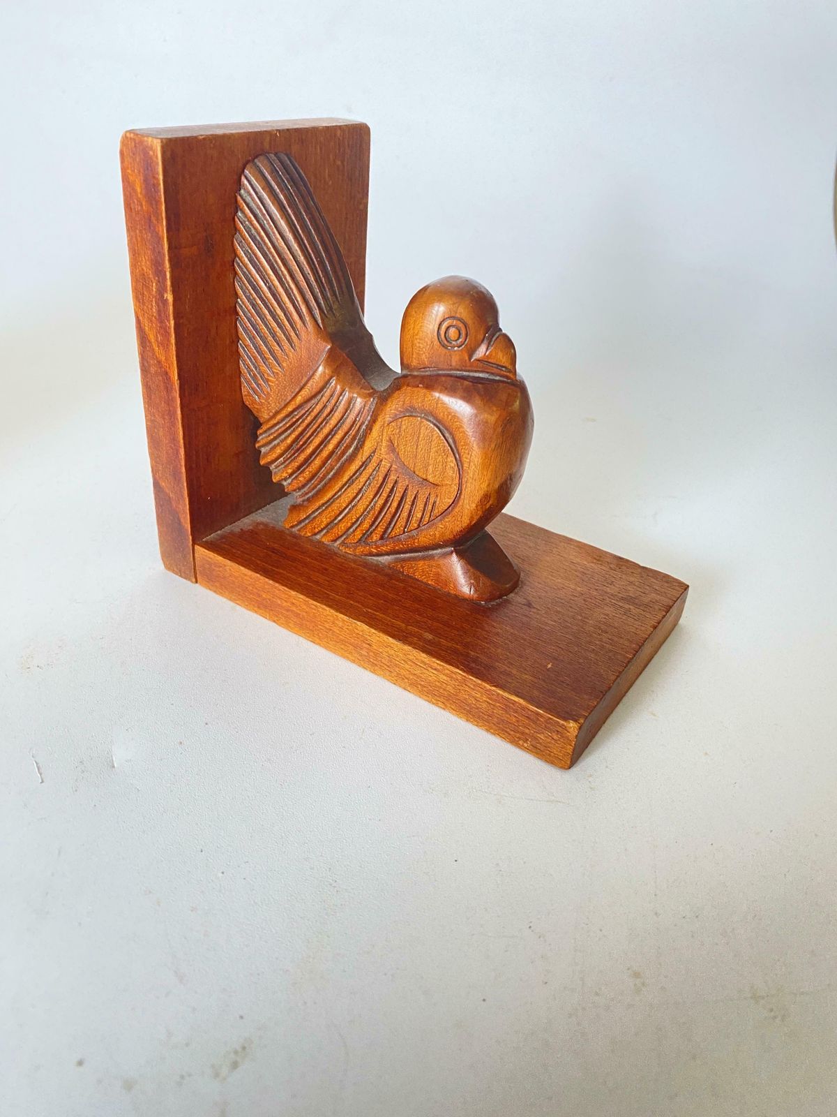 Pair Of Art Deco Birds Bookends, Wood, Brown, France, 1940 photo furniture