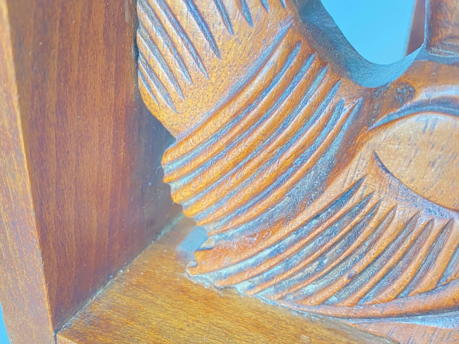 Pair Of Art Deco Birds Bookends, Wood, Brown, France, 1940 photo vinterior