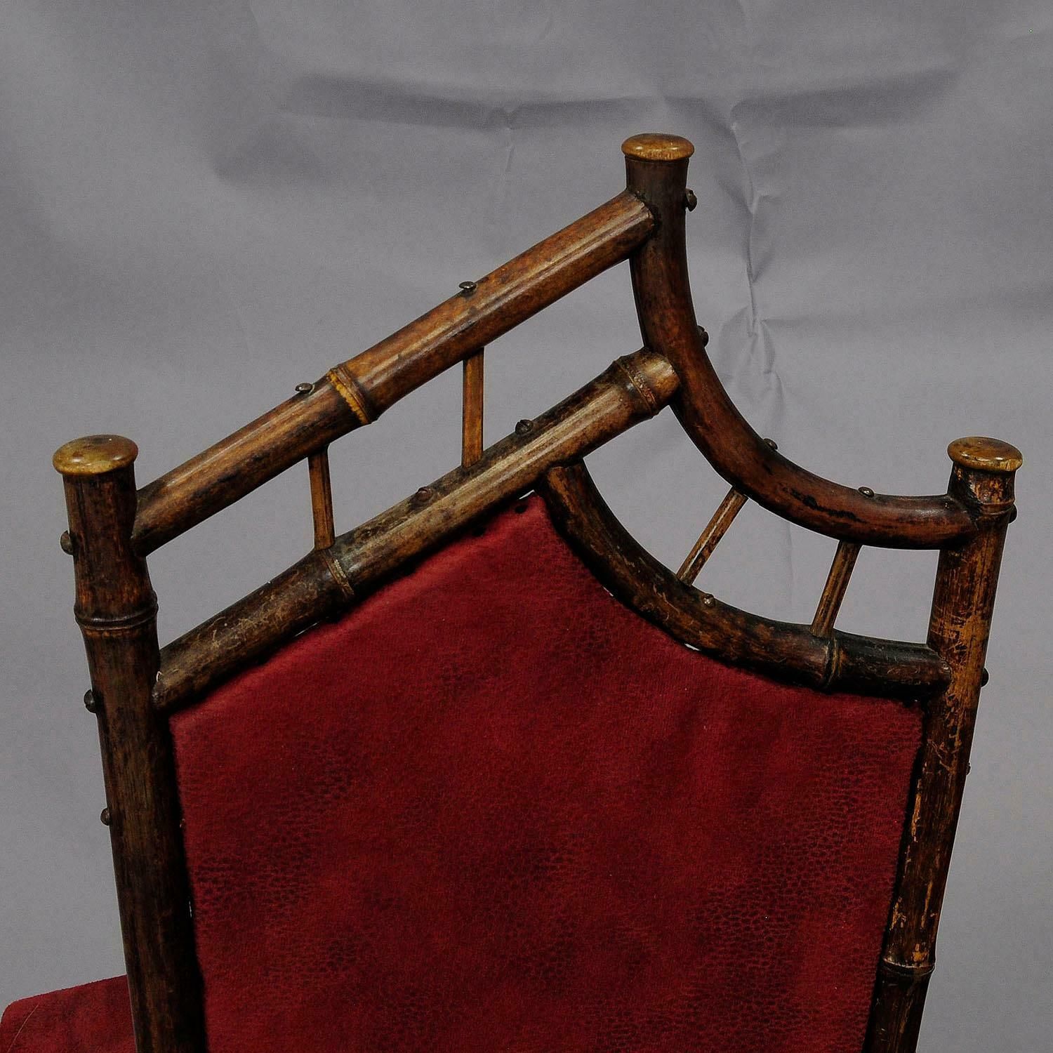 Asian Inspired Set Of Bamboo Furniture Ca. 1930s photo vinterior
