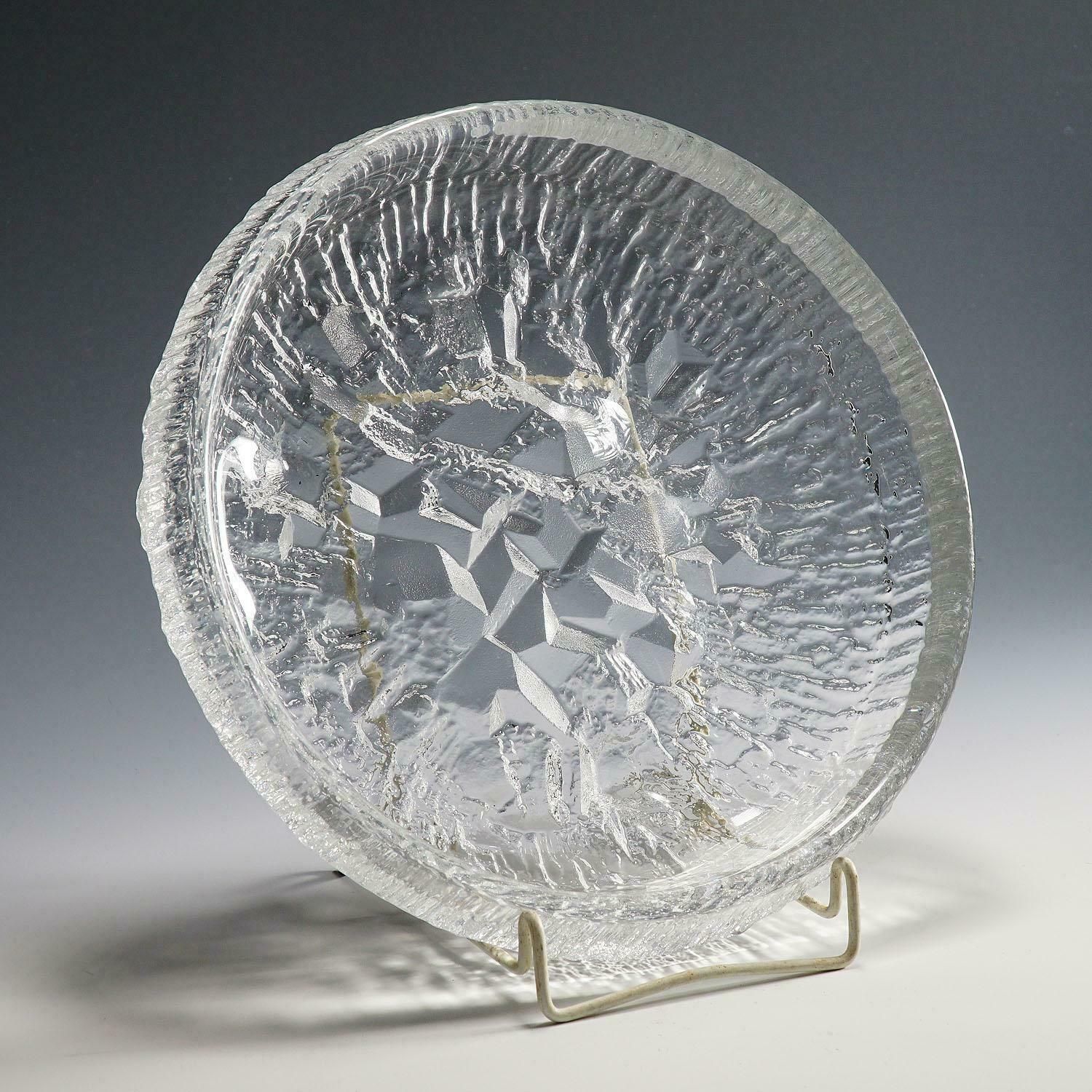 Ice Glass Bowl "Lunaria" By Tapio Wirkkala For Iittala 1972 photo 445.0