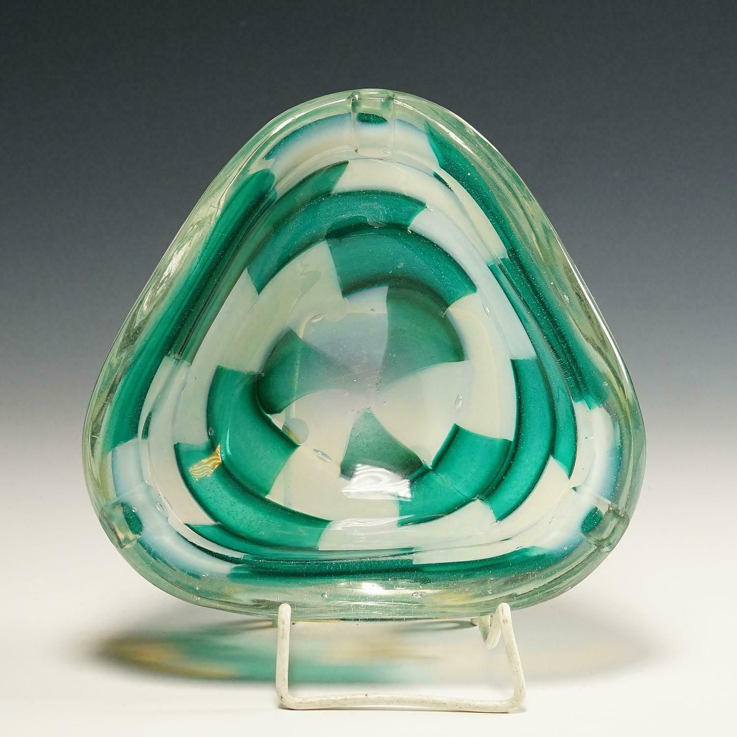 Vintage Murano Pezzato Art Glass Ashtray By Barovier & Toso 1950s photo buy
