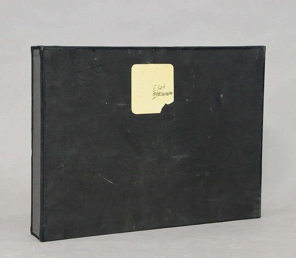 Showcase With Stone Specimen Decomposition Of Rocks Circa 1930 photo for sale