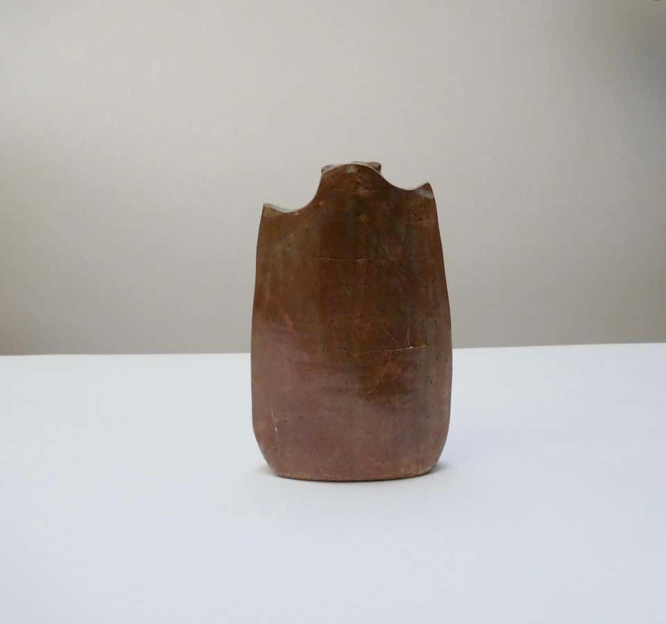 Mid Century Sculptural Terracotta Vase, France photo for sale