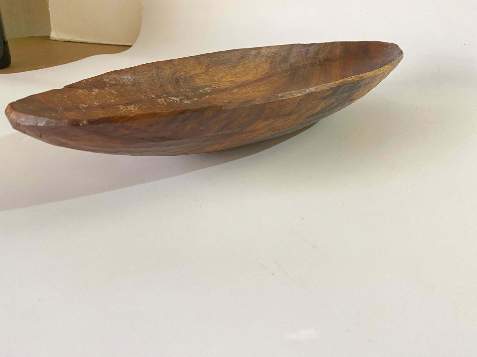 Brutalist Wood Bowl, Large, In A Brown Patina, France, Circa 1960 photo buy