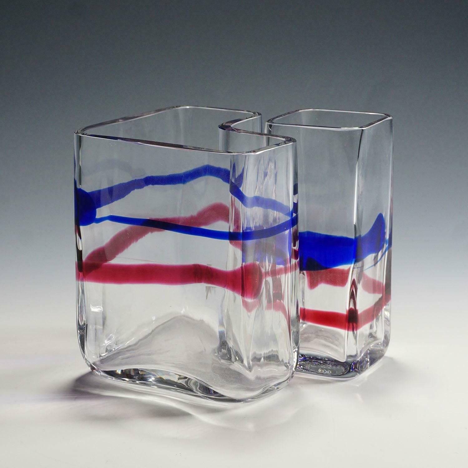 Art Glass Vases By Erick Hoeglund For Vrigstad Glassworks Ca. 1980s photo furniture