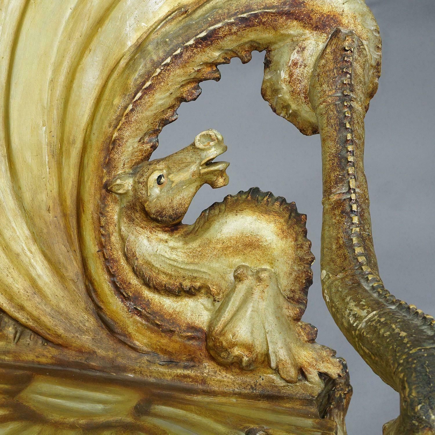 Antique Venetian Carved Grotto Rocking Chair, Ca. 1890 photo Furniture