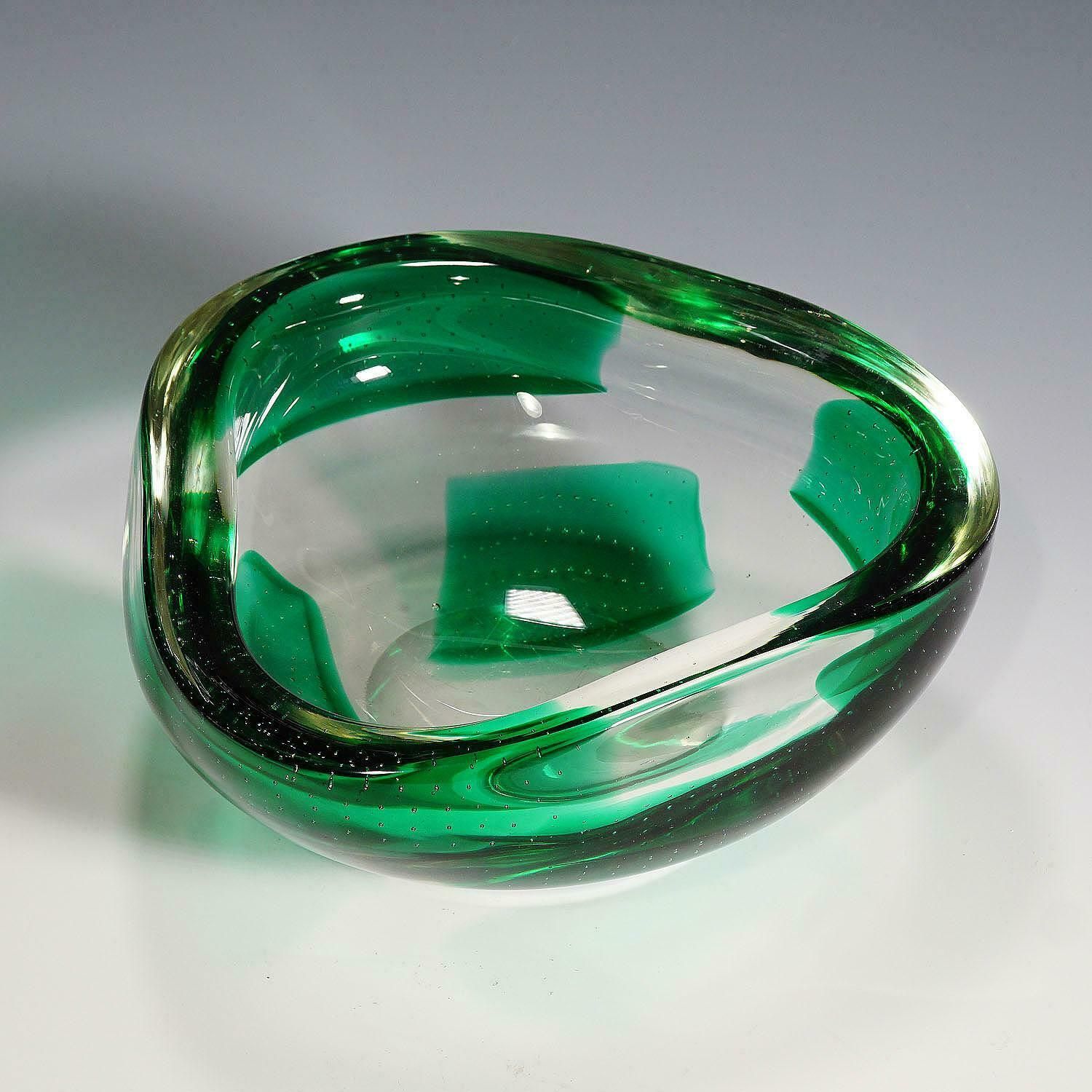 Dino Martens For Aureliano Toso Coppa Pesante Glass Bowl, 1940s photo for sale