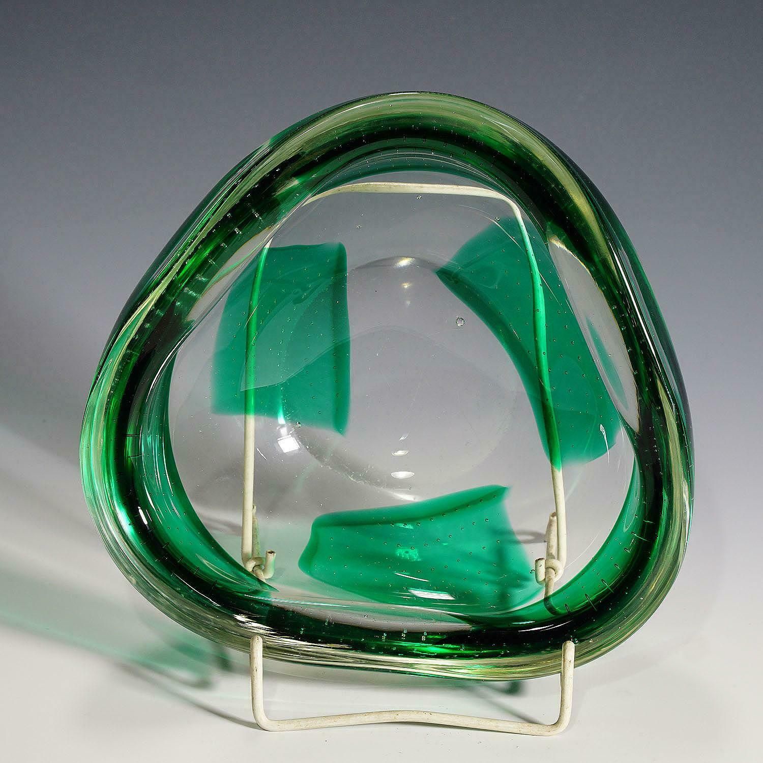 Dino Martens For Aureliano Toso Coppa Pesante Glass Bowl, 1940s photo 949.0