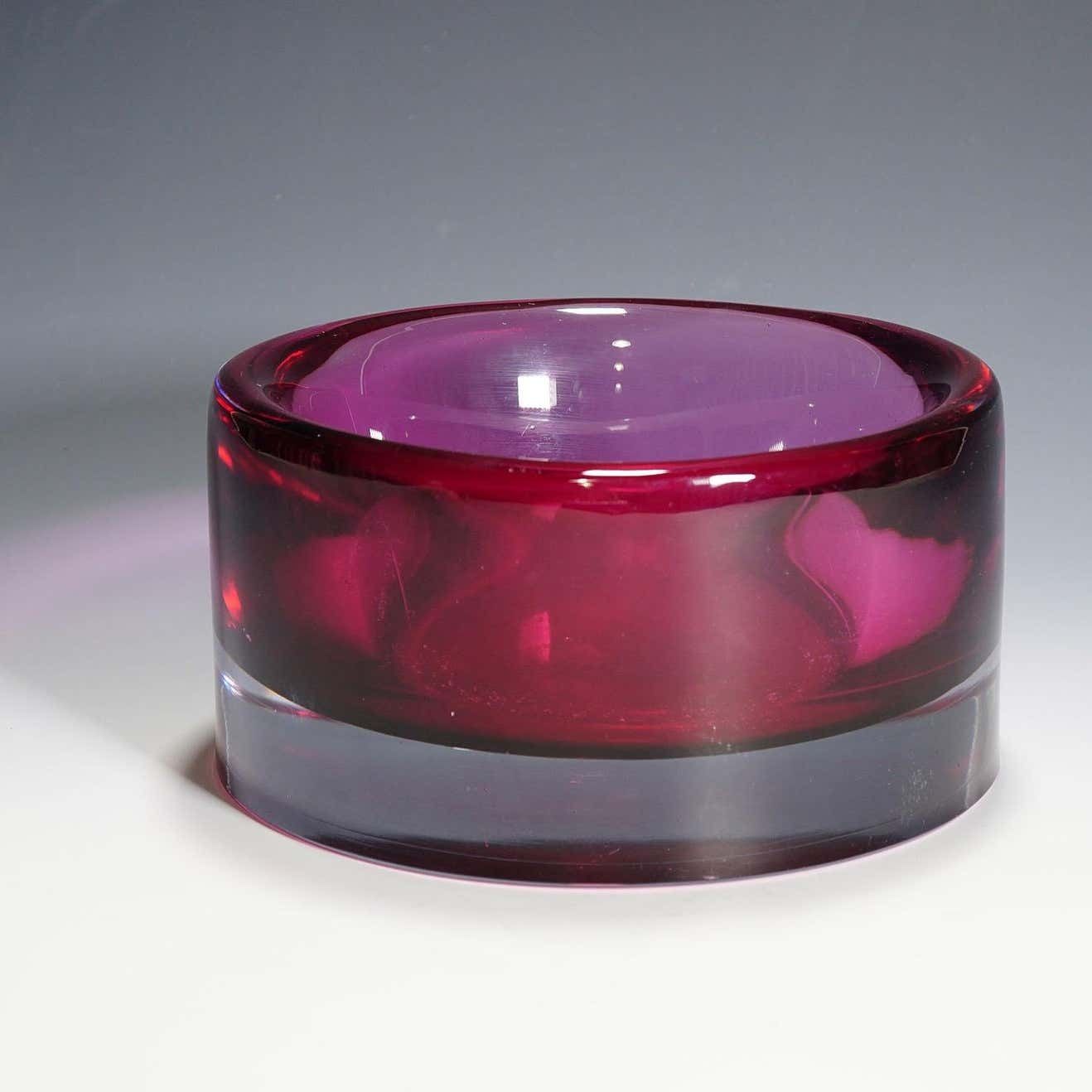Mario Pinzoni For Seguso Sommerso Bowl Murano Ca 1969 photo furniture